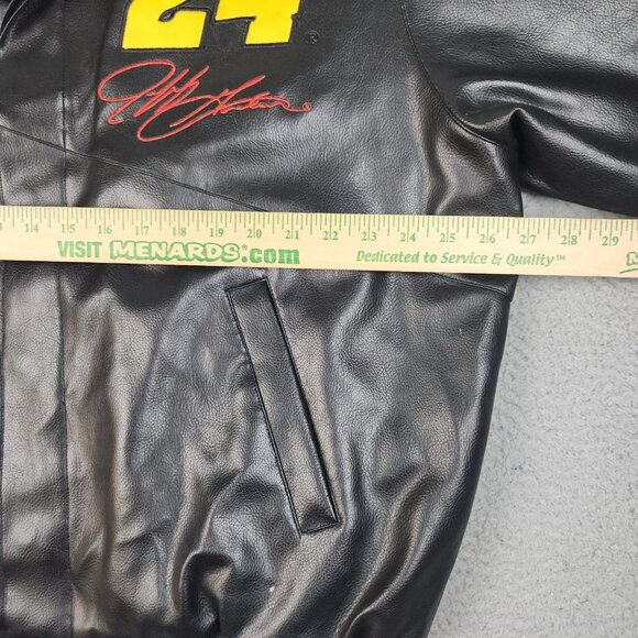 Vintage Jeff Gordon Jacket Men's 2XL NASCAR Faux Leather DuPont Motorsports - Picture 6 of 12